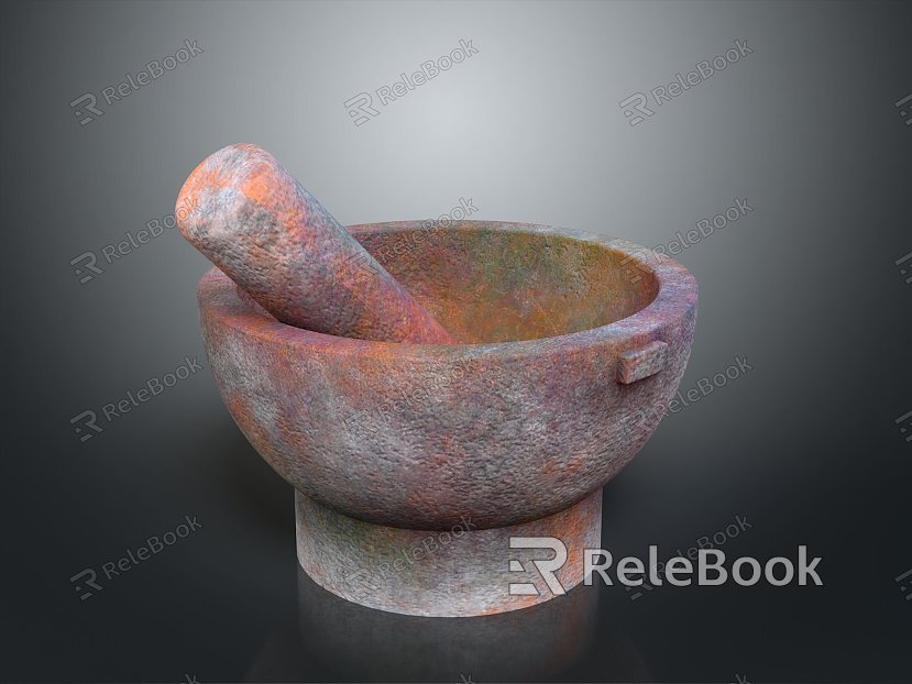 Pounding garlic garlic mortar wood garlic mortar container pestle and mortar pestle stone mortar hammer model