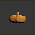 Unique Orange Irregular Shaped Decorative Clay Artifact With Surface Holes And Texture 3d model