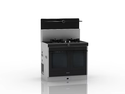 Modern Multifunctional Kitchen Appliance With Gas Stove And Double Oven Design For Home Use 3d model