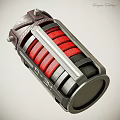 Tactical Hand Grenades With Red HE G And Yellow Smoke G Design