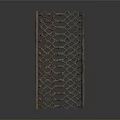 Decorative Rustic Metal Lattice Panel With Brown Weathered Finish And Diamond Pattern