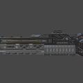 Futuristic Advanced Fighter Jet With Black Exterior Orange Accents And Powerful Engines