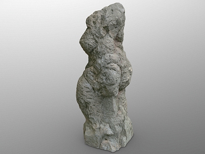 Stone Block Rock Boulder Stone Pillar 3d model