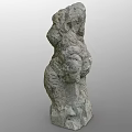 Stone Block Rock Boulder Stone Pillar 3d model