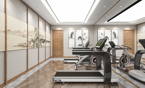 New Chinese Gym 3d model