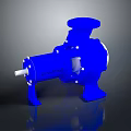 Blue Industrial Centrifugal Pump With Mechanical Components And Stable Base