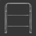 Elegant Modern Chrome Cantilever Single Chair With Breathable Black Mesh Seat Back And Padded Armrests