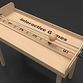 Wooden Interactive Games Table with Tracks and Wooden Ball for Entertainment Activities