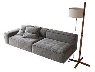 Double sofa floor lamp 3d model