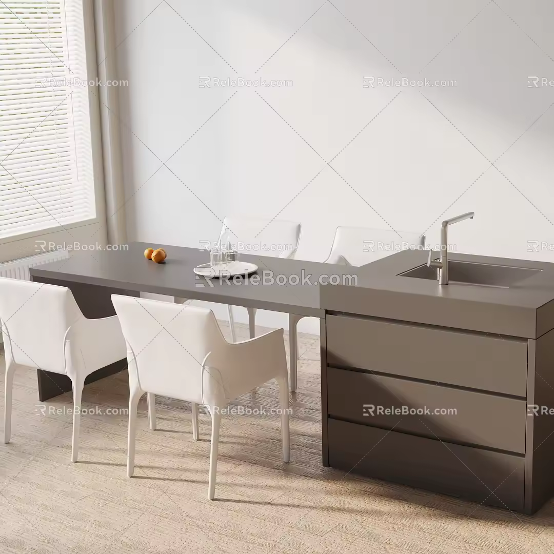 Modern table combination 3d model