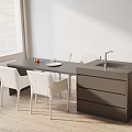 Modern table combination 3d model
