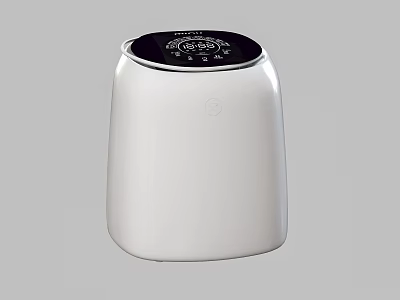 White Modern Washing Machine With Digital Control Panel And Sleek Design 3d model