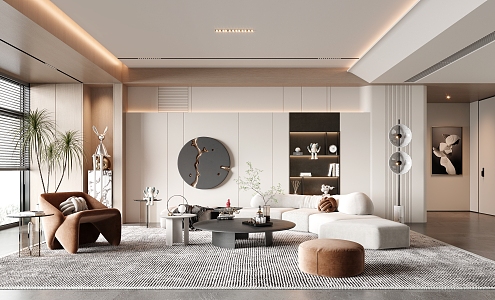 modern living room 3d model