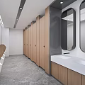 Public Toilet Public Toilet Partition 3d model