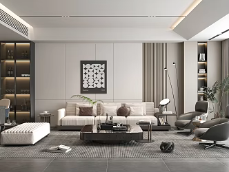 modern living room home living room 3d model