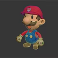 Mario Character Toy Figure With Red Hat Blue Overalls White Gloves And Mustache