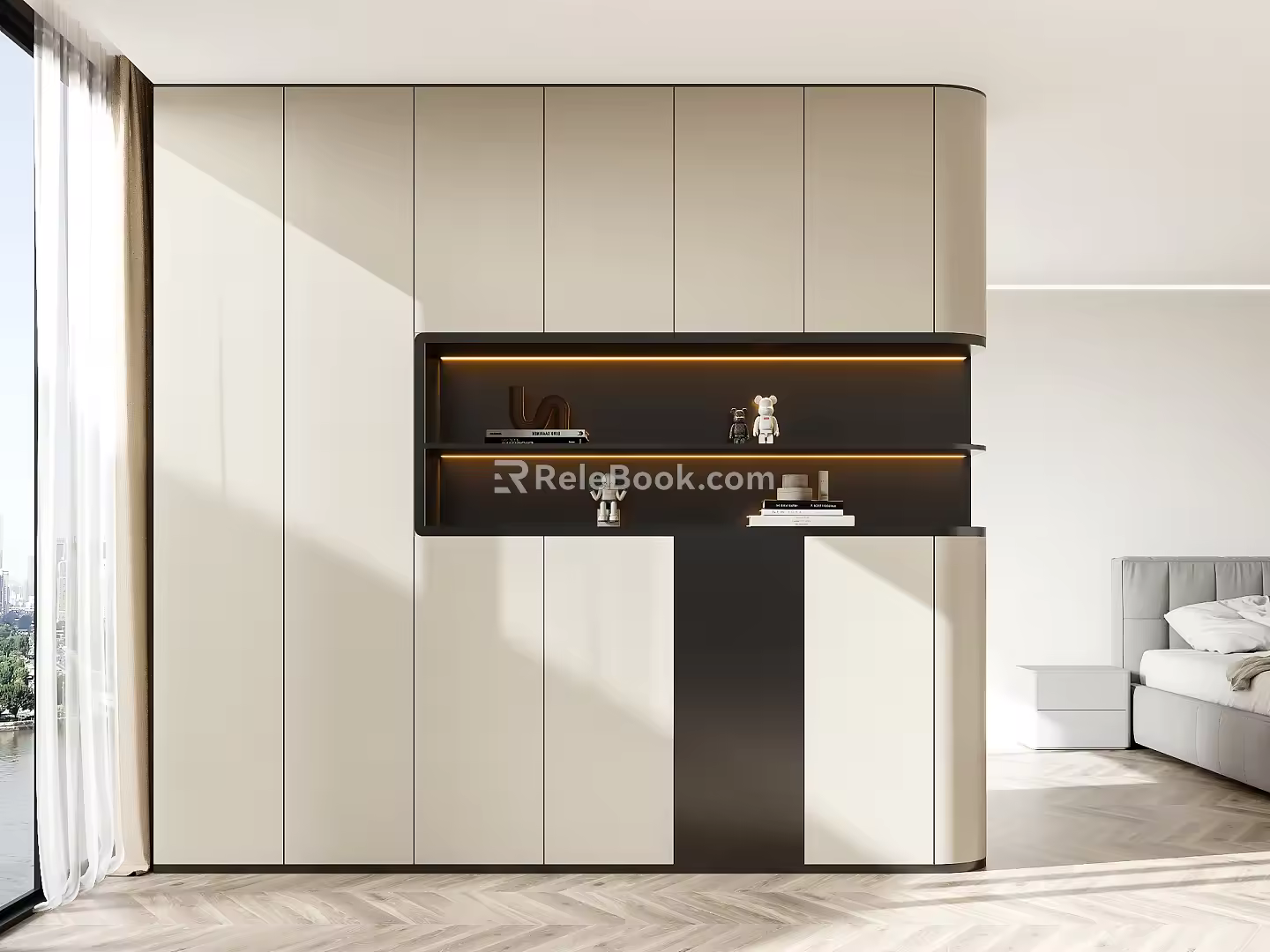 Modern Wardrobe Partition Cabinet Locker Cabinet 3d model