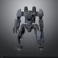 Futuristic Sci Fi Mech Warrior With Shield And Plasma Gun Design