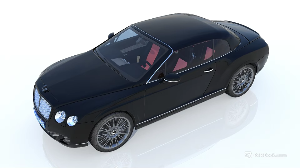 Black Luxury Car With Sleek Design And Shiny Exterior 3d model 