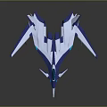 Blue And White Passenger Jet With Sleek Aerodynamic Design And Futuristic Wing Structure