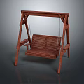 Outdoor Wooden Swing Chair with Sturdy Frame and Comfortable Bench Seat for Garden Patio Relaxation