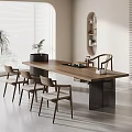 Quiet Style Simple Tea Table and Chair Combination Tea Table Tea Table Tea Room Tea Table 3d model