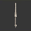 Stylish Silver Earring Adorned With Pearl Beads And Ornate Design
