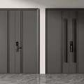 Modern Gray Security Doors with Sleek Metal Design and Sturdy Lock Systems for Home Safety