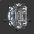 Ergonomic Modern Office Desk Chair Set With Mesh Back Gray Seat And Wheels