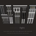 Grid Lights With Various Designs Including Annular Patterns And Different Style Options 3d model