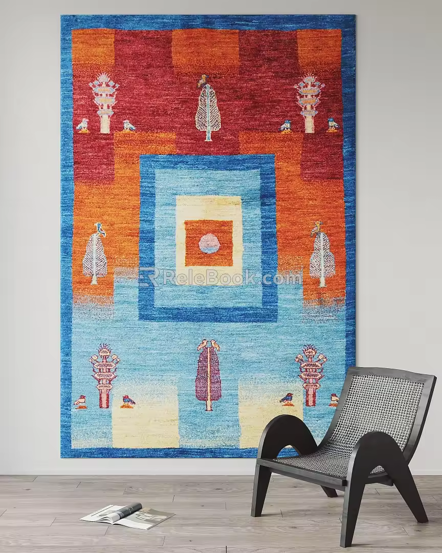 Nordic Square Carpet 3d model
