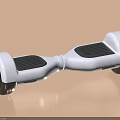 White Hoverboard With Black Foot Pedals Two Wheels And Sleek Design 3d model