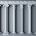 European Roman Column 3d model