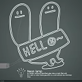 Decorative Neon Lamp Set with Cartoon Design Hello Text and Smiley Face for Indoor Decor