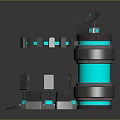 Sci-fi Items Sci-fi Components High-tech Components Sci-fi Equipment Sci-fi Scene Sci-fi Environment Game Scene 3d model