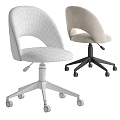 Stylish Table And Chair Set With Light Gray Brown Velvet Upholstery Black Caster Bases
