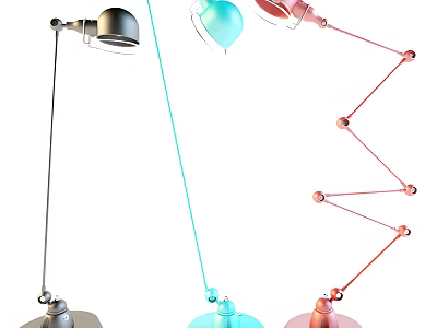 Colorful Modern Desk Lamps With Adjustable Arms For Home Interior Decor 3d model