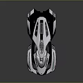 Futuristic Concept Race Car with Sleek Aerodynamic White Body Black Accents Rear Wing Sporty Wheels