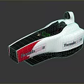 Parmigiani Speed Lab Single Seater Race Car With White Red Black Stripes Streamlined Design