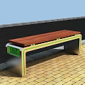 Public Facility Outdoor Dual Compartment Recycling Bins With Green Symbols On Sidewalk