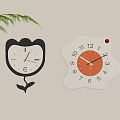 Cream wind clock wall clock wall clock 3d model
