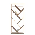 Modern Geometric Bookshelf Design With Tiered Staggered Shelves And Metal Frame For Home Decor