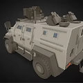 Armored Military Vehicle With Top Mounted Equipment Tactical Design And Off Road Wheels