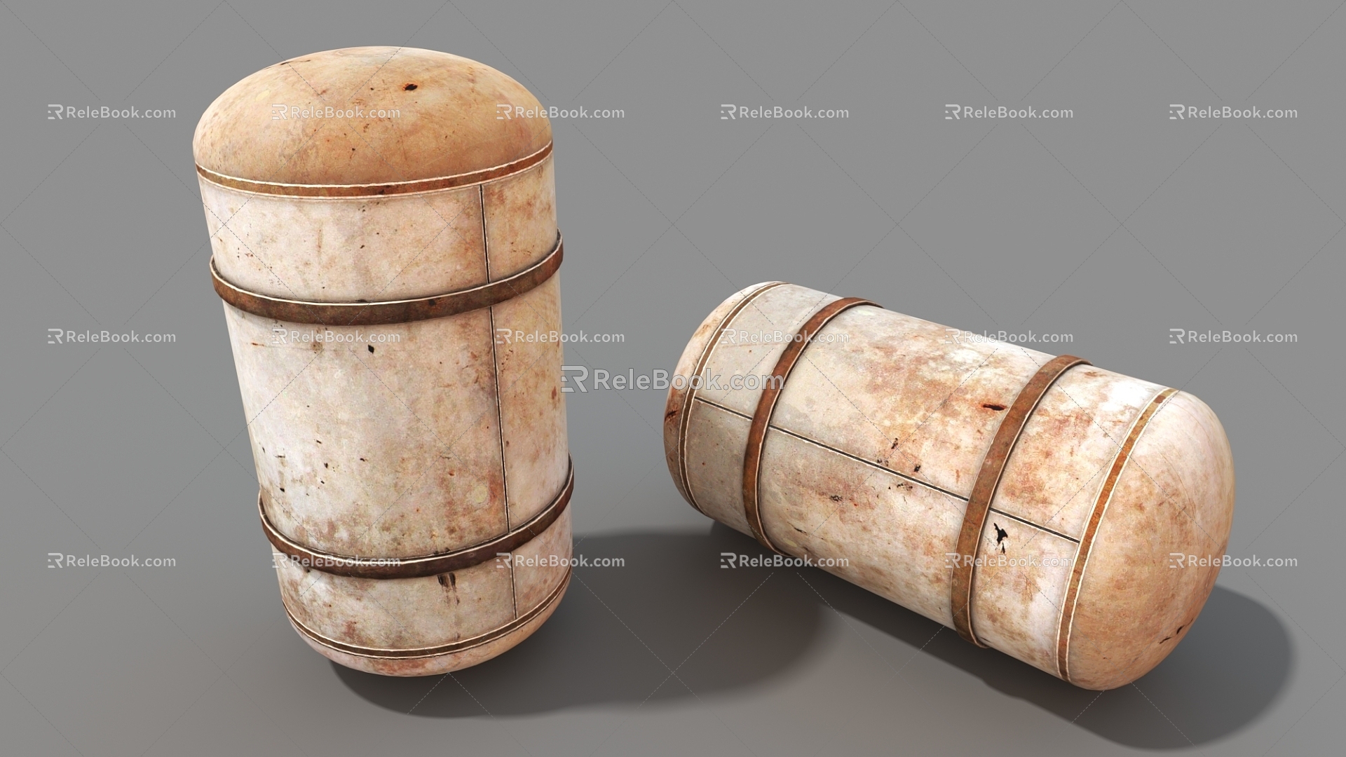 Old tin cans 3d model