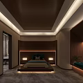 Modern Public Toilet Interior With Marble Walls Glass Partitions And Sofa Wash Basin