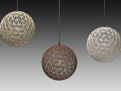 Pendant lamp spherical mesh model