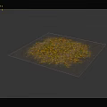Clustered Yellow And Green Small Dots On Gray Background With Light Source