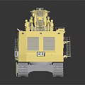 Yellow Tracked Excavator Construction Machinery With Large Front Bucket And Operator Cab 3d model