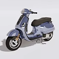 Stylish Light Blue Camouflage Scooter With Black Seat And Gold Shock Absorber