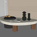 Middle-ancient style tea table ornaments 3d model